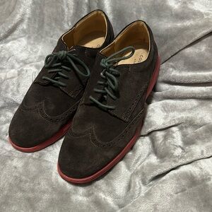 Cole Haan Grand. O S black suede dress shoes